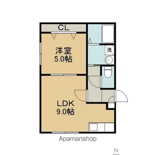 ガウディ富士【105号室】の間取り