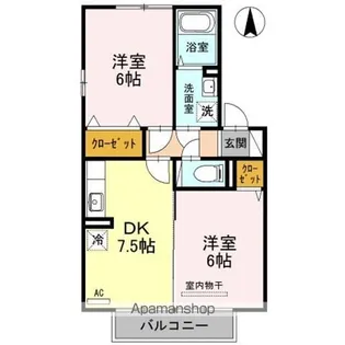 フルール大和 C【2階】の間取り