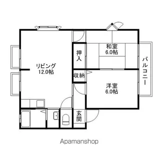 B・コーポ水口【1階】の間取り