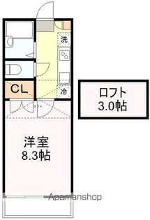 プリンスコート弥生町B【203号室】の間取り