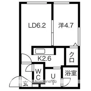 マルガレーテン琴似【102号室】の間取り