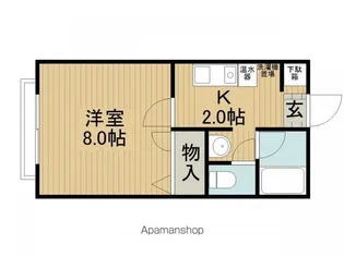 メゾンエクリエⅡ【2階】の間取り