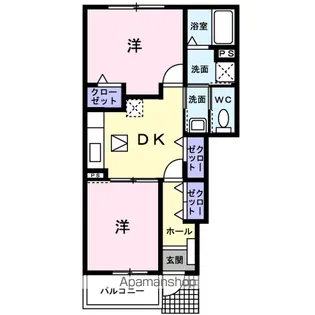 プラシード五番館【1階】の間取り