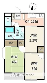 コモンシティ千代田B棟【203号室】の間取り