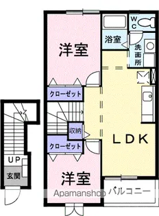 ポルト・ボヌール【2階】の間取り