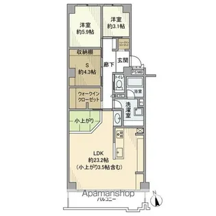 戸塚ハイライズ【8階】の間取り