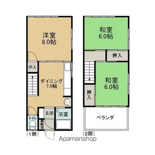 メゾンサンスポット【107号室】の間取り
