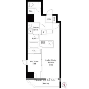GRANPASEO浅草橋【7階】の間取り
