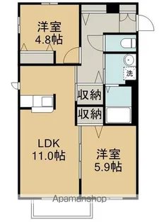 シャーメゾン大和A【1階】の間取り