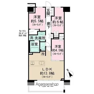 東京都昭島市宮沢町【マンション】の間取り