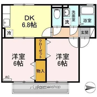 パークハイム向日葵Ⅱ A棟【2階】の間取り