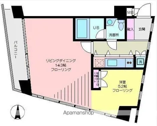 ザ・ヒルズ代々木上原【1階】の間取り