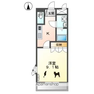 プレミス エムワン【3階】の間取り