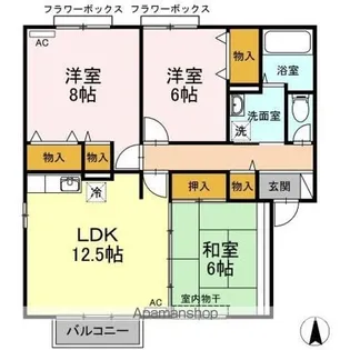 サニープレイスーI【2階】の間取り