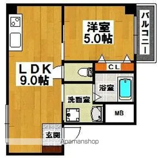 シティーコート北瓦町Ⅱ【2階】の間取り
