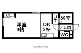 アンシャンテ南4条【4階】の間取り