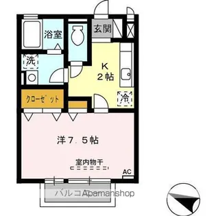 ラ・メーグⅡ【1階】の間取り