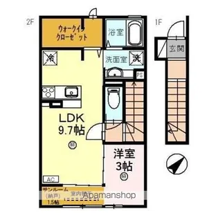コーポラス板垣【2階】の間取り