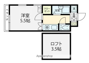 アップルハウス馬替【104号室】の間取り