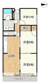 シャトレハイツ屋島 215号室【2階】の間取り