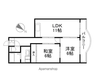 東洋マンション【406号室】の間取り