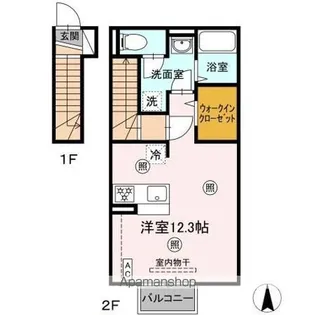 マウントハイツ はちまん【2階】の間取り