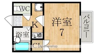 ラ・ポール前栽北B棟【1階】の間取り