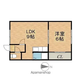 ひばりハイツ【1階】の間取り