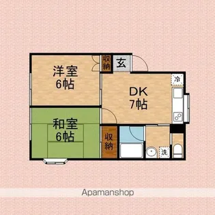 コーポミサワ【1階】の間取り