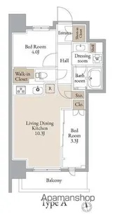 JMFレジデンス浅草橋三丁目【4階】の間取り