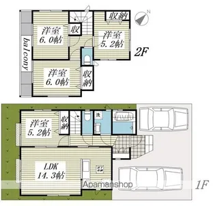 埼玉県狭山市笹井3丁目【一戸建】の間取り
