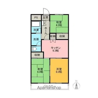 大嶋レジデンス【2階】の間取り