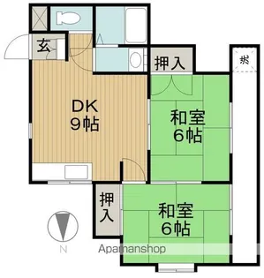 蛍明ハイツ【1階】の間取り