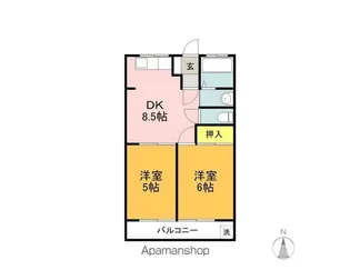 エポックハイムけんせいA・B【1階】の間取り