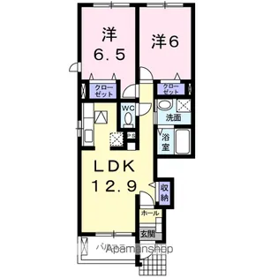 エヴァーグリーンA【1階】の間取り