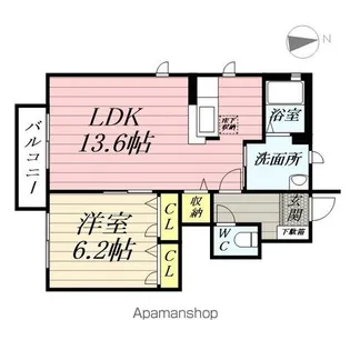 サニーサイドテラス将監【1階】の間取り