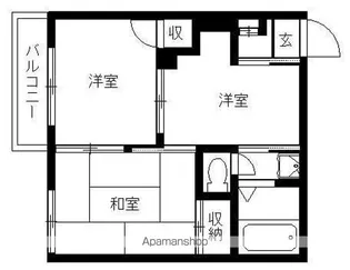メゾンサンヒルズ【202号室】の間取り