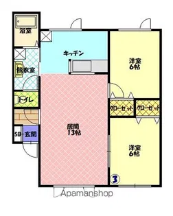 メゾン・ド・ノエルⅠ【203号室】の間取り