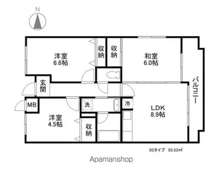 パークコート大津【3階】の間取り