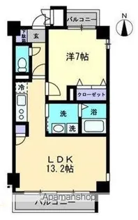 フィール上之町【601号室】の間取り