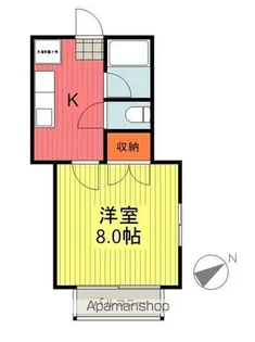 サンハイツ山ノ下【201号室】の間取り