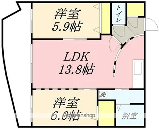 AMS水天宮【201号室】の間取り