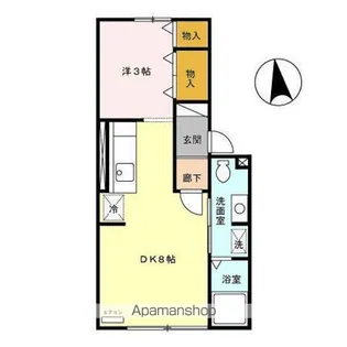 サンセール桂【105号室】の間取り