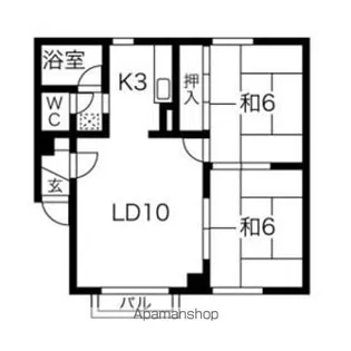 クリスタルピアC【C202号室】の間取り