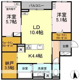 CLASSEUM仙台小田原 I【2階】の間取り