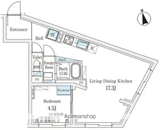FIKA代々木上原【5階】の間取り