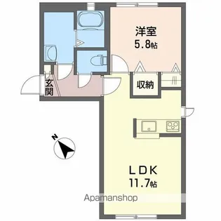 リアージュ A棟【1階】の間取り