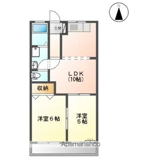 コーポセンゴウA・B【1階】の間取り