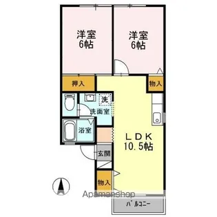 カトルセゾン A棟【1階】の間取り