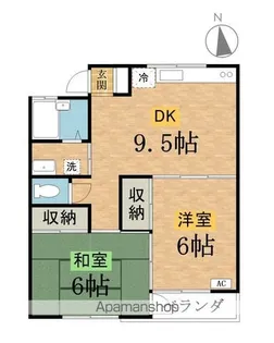 金子ハイツ【1階】の間取り